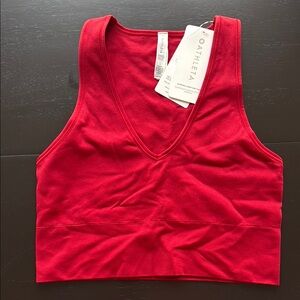 Athleta V-Neck Red Sports Bra
